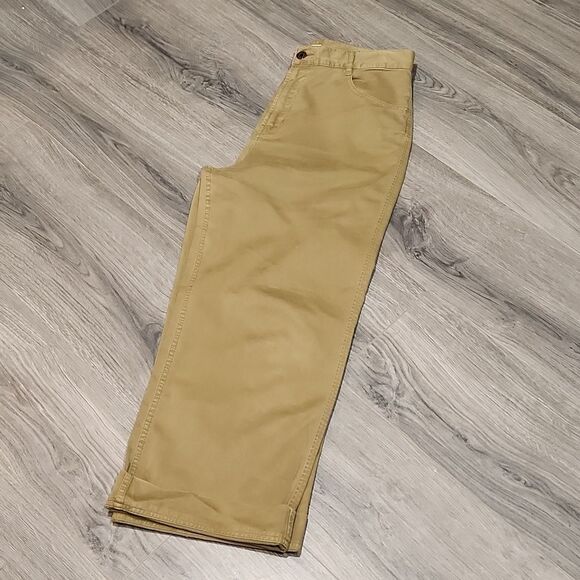 EUC Billy Reid Olive Cotton Cuffed Cropped Wide Leg Pants SOLD OUT - Picture 1 of 13